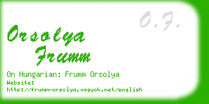 orsolya frumm business card